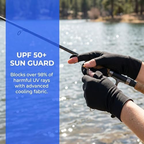 CERGLOVESEAL Sun Gloves for Women UV Protection, Touch Screen Non-Slip - 3