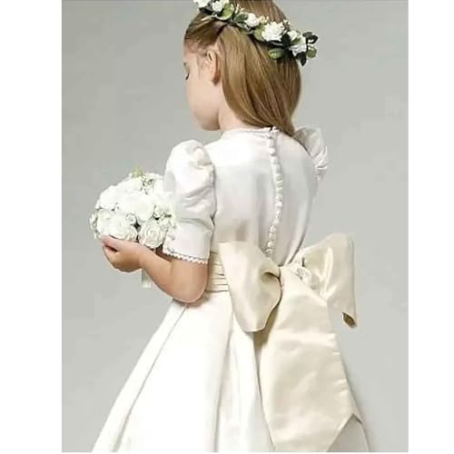 A-Line Length Flower Dress Girls Cute Prom Dress Sash Ribbon 3-16 Years3