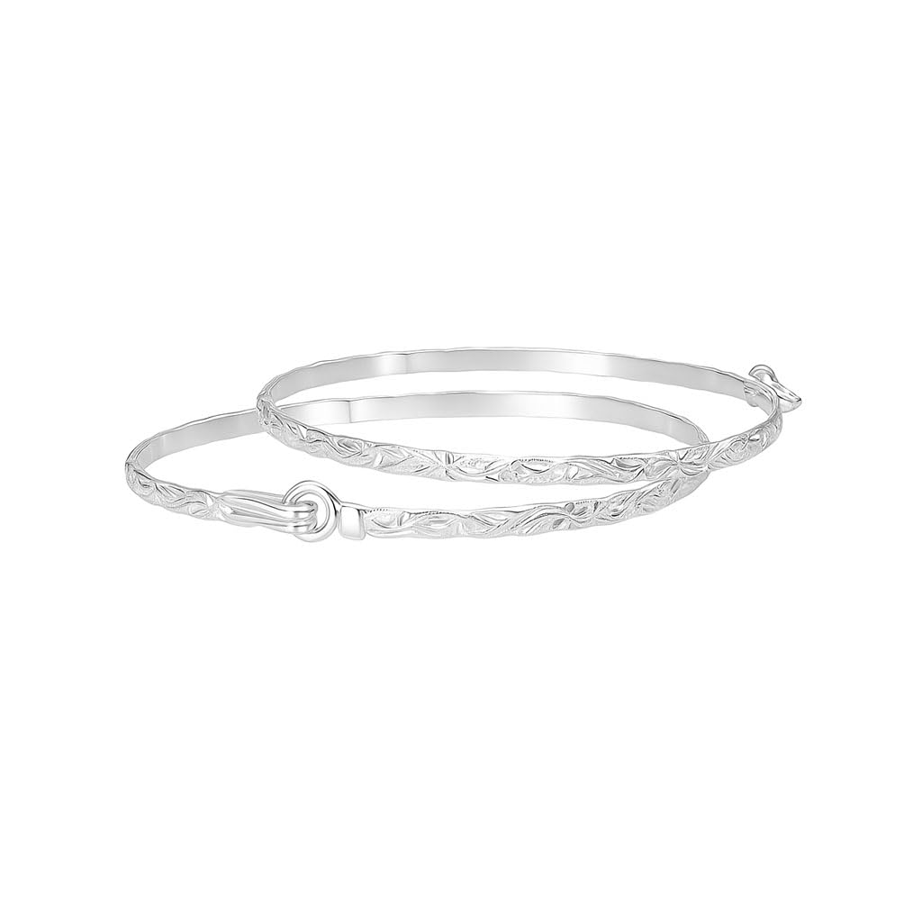 Sterling Silver Kada/kappu baby shower bangles|Silver valaikaapu valayal