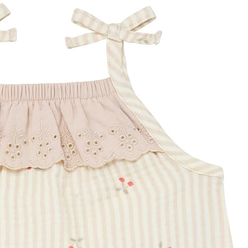 Modern Moments by Gerber baby-girls Self Eyelet Ruffle Long Leg Romper3