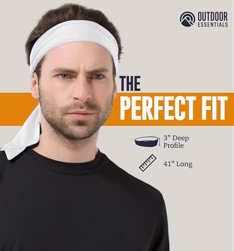 Image of OutdoorEssentials Tie Headband - Sweat-Wicking Running Headband - Hair Control Head Tie - Ninja Costume Accessories