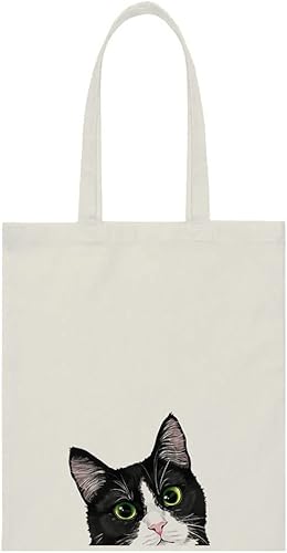 Vista 43 de WIRESTER Bolsa de lona reutilizable para mujeres y niñas, bolsa de compras de comestibles, bolsa de hombro, bolsa de viaje, animal de perro y gato
