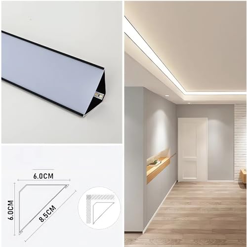 JARBIH 1M/3.3ft 6cmx6cm Led Aluminum Profile for Ceiling Wall Decoration by JARBIH - Used condition - Image 2