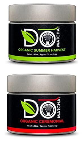 Domatcha Organic Ceremonial 2.82Oz And Organic Summer Harvest 2.82Oz - Authentic Japanese Green Tea Matcha Powder #TOP13