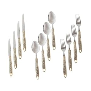 Western Buckle Stainless Silverware Dinner Set (12 piece set) by Cowboy Living Western Buckle Stainless Silverware Dinner Set 12 piece set by Cowboy Living