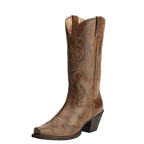 ARIAT Women's Round Up D Toe Wingtip Western Boot