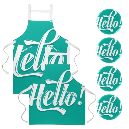 Tablier de serveuse anti-tache lot de 2 pour la pâtisserie et le bar de nuit