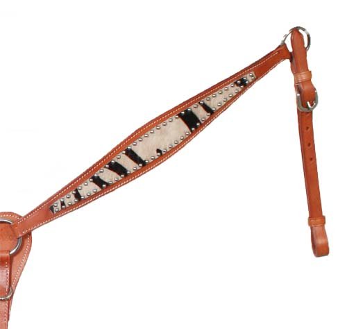 Tahoe Tack Exotic Wild Zebra Hair-On Breast Collar