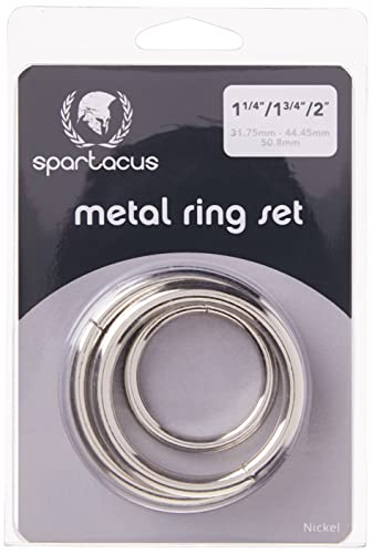 Spartacus Metal Cock Ring, Chrome, 3-Pack #TOP3