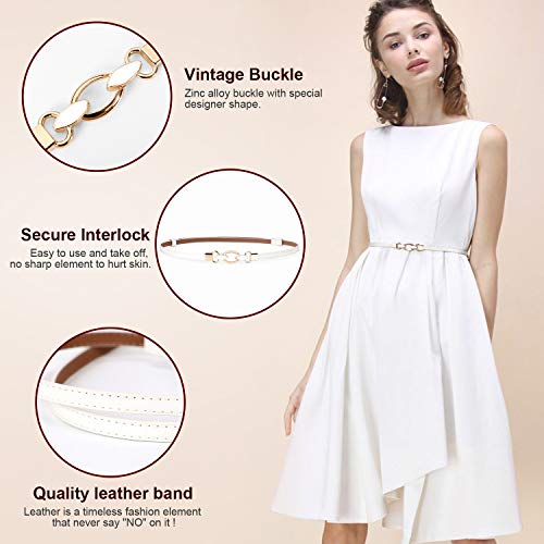 XZQTIVE Skinny Belts For Women Thin Leather Waist Belt Fashion Ladies Belt For Dress Pant3