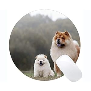 Ronde muismatten, gaming-muismat, puppy’s van Chow Chow Pet – genaaide randen