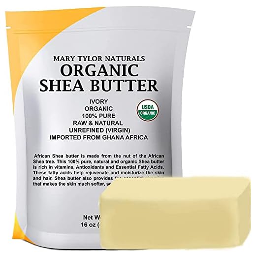 Organic Shea butter (1 lb) USDA Certified, Raw, Unrefined, Ivory From Ghana Africa, Amazing Skin Nourishment, Eczema, Stretch Marks and Body by Mary Tylor Naturals