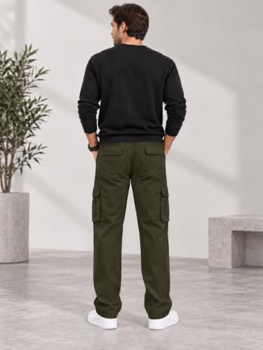 Image of Leriya Fashion Men Cargo Pants | 6 Pocket Cotton Cargo Joggers for Men | Loose Fit Stylish Pant with Pockets | Casual Baggy Trousers & Streetwear Lower (Available in Plus Size)
