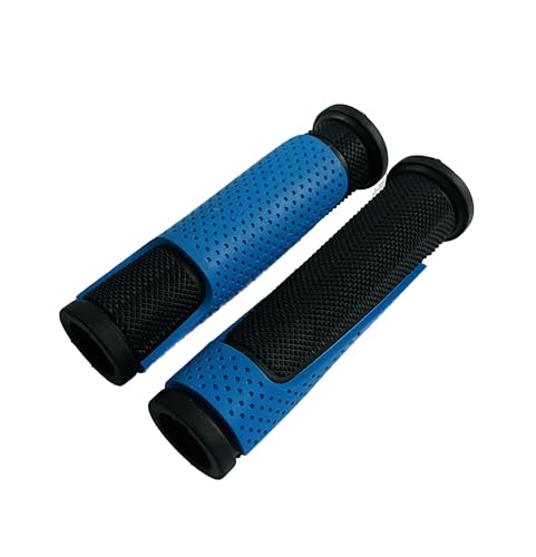 Image of Senior Cycle Handle Grip for 24-29 Inch Bicycle Dual Color Soft Rubber Non Toxic Anti-Slip MTB /City Bicycle Handle Grip Length 13cm Multicolor (Black-Blue)