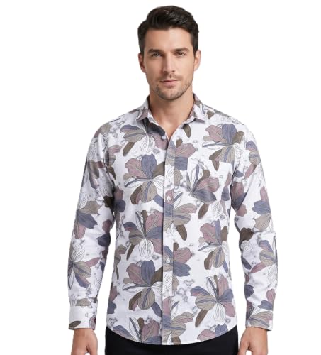 Image of UNM Men's Floral Print Casual Shirt