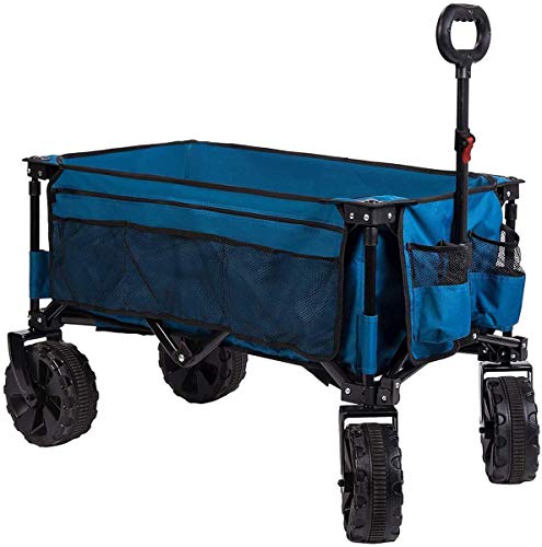 Timber Ridge Carrito de Jardín Plegable Carros de Transporte Plegables para Acampar al Aire Libre Remolque de Jardín Cualquier Tipo de Terreno