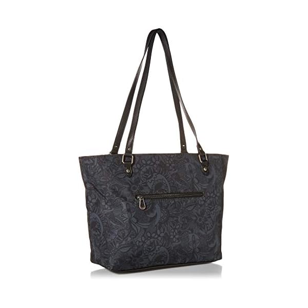 Sakroots-Womens-Eco-Twill-Metro-Tote Sakroots womens Bag in Eco-twill, Large & Roomy With Zip Closure, Sustainable Durable Design, Lining Made fro Tote, Black Spirit Desert, One Size US