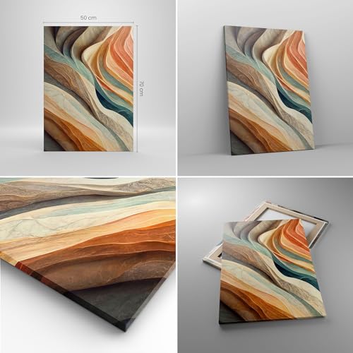 Tableau moderne impression sur toile texture 50x70cm cadre de salon - 3