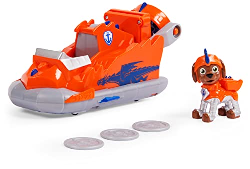 PAT' PATROUILLE RESCUE KNIGHTS - VÉHICULE + FIGURINE CHEVALIER ZUMA - Rejoins Pat' Patrouille Mission Chevalier avec Zuma & Véhicule Pat' Patrouille Dragon Lance-Projectile - Jouet Enfant 3 Ans +