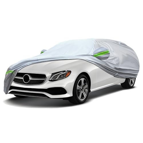 Image of 6-layer Full Car Cover Is All-weather Waterproof, Universal In All Seasons, Snow Prevention, Rainproof, Acid Rainproof, Sunscreen, Ultraviolet-proof, Universally Applicable To Sedan (196 inch-207 inch)