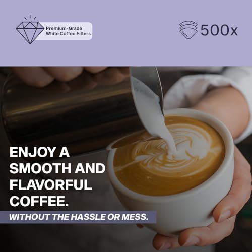 500 x 3 Pint White Commercial Coffee Filter Papers – 90/240 – Compatible with Bravilor, Bunn, Buffalo and More – by SALVATORE BIANCO - Image 2
