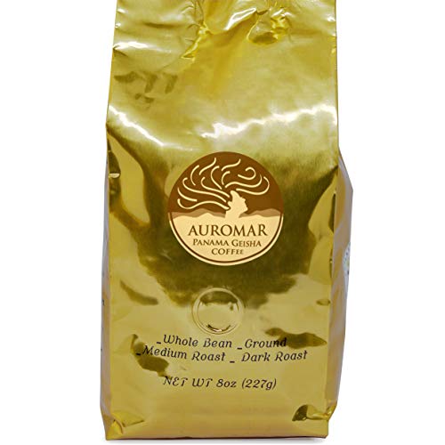 Panama Auromar Washed Geisha Coffee Roasted Whole Beans 8oz,227g