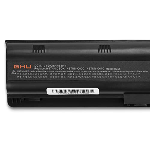 Ghu New Battery 58 Wh Replacement For Mu06 593553-001 593554-001 Compatible With Hp Pavilion Dv6T G4 Dm4 M4 G6 G7 G42 G56 G62 G72 593562-001 584037-001 Hstnn-Lb0W Hstnn-Ub0W Hstnn-Lb0W Hstnn-Cbow #TOP2