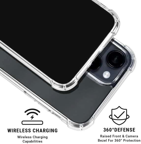 Skinit Clear Phone Case Compatible with iPhone 15 - Officially Licensed NHL Vegas Golden Knights Jersey Design