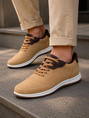 Image of Centrino Sneakers for Men | Lightweight Casual Shoes for Men Stylish | Breathable Mesh Walking Shoes | Cushioned Insole Comfortable Shoe for Man | Durable Sole Footwear|Trendy Lace-Up Shoes for College, Parties & Daily Use (9623)