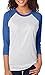 Next Level Unisex Triblend 3/4-Sleeve Raglan M VIN RYL/ HTR WHT