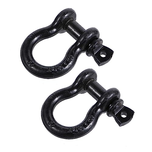 Alipis 2 Pcs D Ring Shackles Heavy Duty Off Road Tow Winch Shackles for Secure Towing Compatible with Snatch Straps and