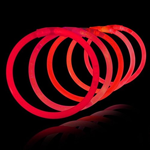 La Vida en Led 200 Pulseras Luminosas Glow Pack Rojas Entrega 1-3 DÍAS