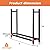 EFURDEN 4ft Firewood Rack Outdoor, Heavy Duty Wood Rack with 4 Reinforced Metal Pieces for Fireplace Wood Storage, Outdoor Indoor Firewood Rack Holder with Adjustable Foot Pad