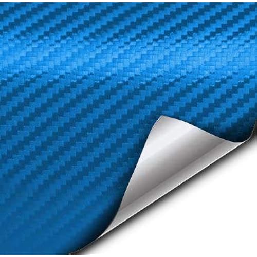 VViViD XPO Electric Blue 3D Carbon Fiber Vinyl Wrap Roll with Air Release Technology (4ft x 5ft)
