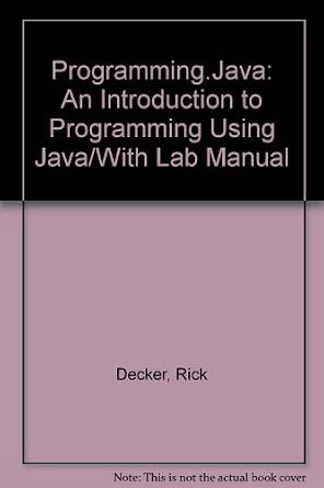 Programming.Java: An Introduction to Programming Using Java/With Lab ...