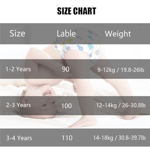 FedMois 3er Pack Baby Kleinkinder Töpfchen Trainingshose Trainerhose, Eisbär, Quallen und Dinosaurier, 3-4 Jahre