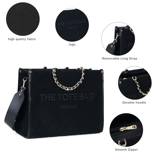 Image of Chinllo Laptop Tote Bag for Women Top Handle Satchel Purse and Handbags Work Compartment with Shoulder Strap
