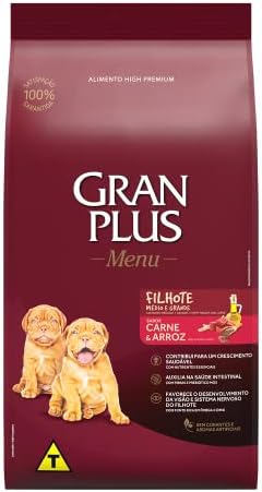 Granplus Ração Granplus Menu Cães Filhotes Carne E Arroz 20Kg