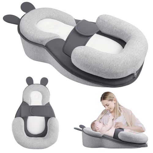 VeftBltrem Nursing Pillow for Breastfeeding Baby Multifunctional Baby Feeding Pillow with Adjustable Safety Strap Feeding Support for Newborn (1)