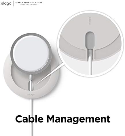 elago MS Charging Pad Compatible with MagSafe Charger Compatible with iPhone 14 & 13 & 12 Models and Other Wireless Charging Phones (White)