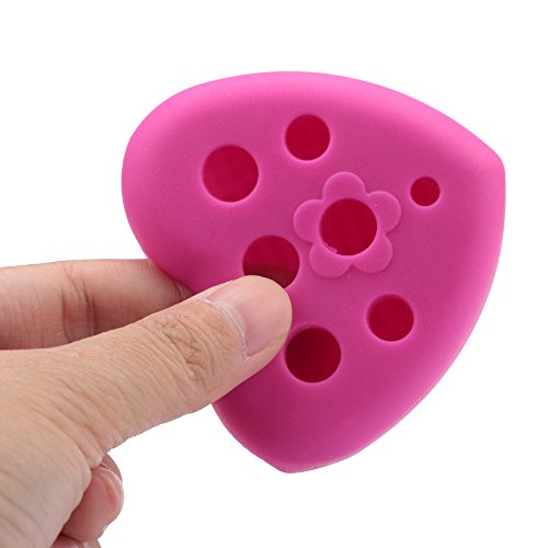 Sunlucky Makeup Brush Cleaning Mat - Heart Shaped Silicone Make Up Brush Cleansers Finger Washing Makeup Pads - Silica Brush Washing Tools For Eyeshadow Eyebrows Liquid Foundation Blush Brush Pad #TOP5