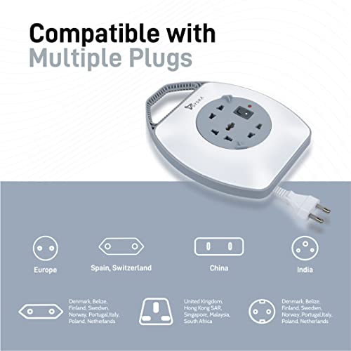Image of SYSKA Ssk-Pw-0302A-Wgy Power Wheel With Surge Protection Board, Strong Abs Material Body, 4 Meter Long (White-Grey),240 Volts