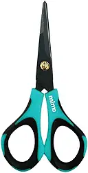 Mimo Tesoura de Precisão - Lâmina Antiaderente, Design Anatômico, Corte Preciso, Lâminas de Aço Inox Cirurgico e Tampa de Segurança - Cortes em Fita, Vinil, Papel, Papel Adesivo e Muito Mais