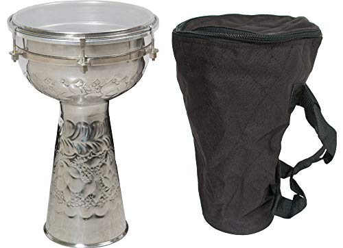 Mid-East Metal Doumbek Drum w/Gig Bag - 14 x 8