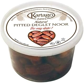 Pitted Dates - All Natural, Fat Free Deglet Noor Pitted Tunisian Dates, from Kartago - 10 Ounce