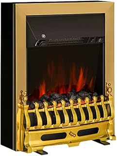 HOMCOM Electric Fireplace LED Light Complete Fire Place Heating Indoor Heater Coal Burning Flame Effect Heat 2000W Max