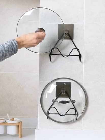 Shyam-Enterprise-Metal-Wall-Mounted-Pot-Lid-Holder-Storage-Rack-Punch-Free-Self-adhesive-Pan-Pot-Chopping-Board-Holder-for-Kitchen-Multipurpose-BlackColor-1-PCS