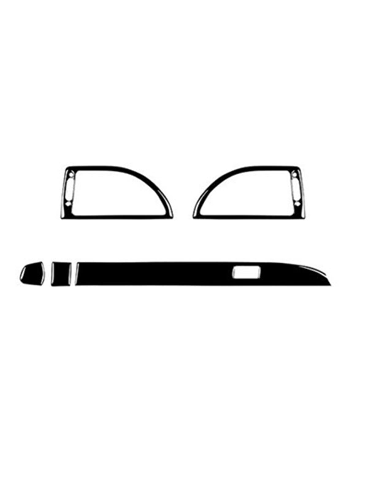 Button Trim Compatible with BMW 6 Series E63 E64 2004-2010 Piano Black Stickers for Car Dashboard Center Console Gear Shift Panel and Air Vents(Type 17)