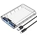 Produktbild ORICO Festplattengehäuse 3,5" USB 3.1 Gen 1 auf SATA III 6 Gbps Externes Gehäuse mit USB C Kabel 12V Adapter,Werkzeugfreie, UASP Unterstützt,Transparent3139C3