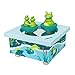 Trousselier TROUS95005 - Frosch & Babys - Tanzende Musikbox - Spieluhr - Ideales Geburtsgeschenk - 2 abnehmbare Figuren - Einfache Bedienung - Sound of Silence Musik von Simon & Garfunkel - Farbe blau
